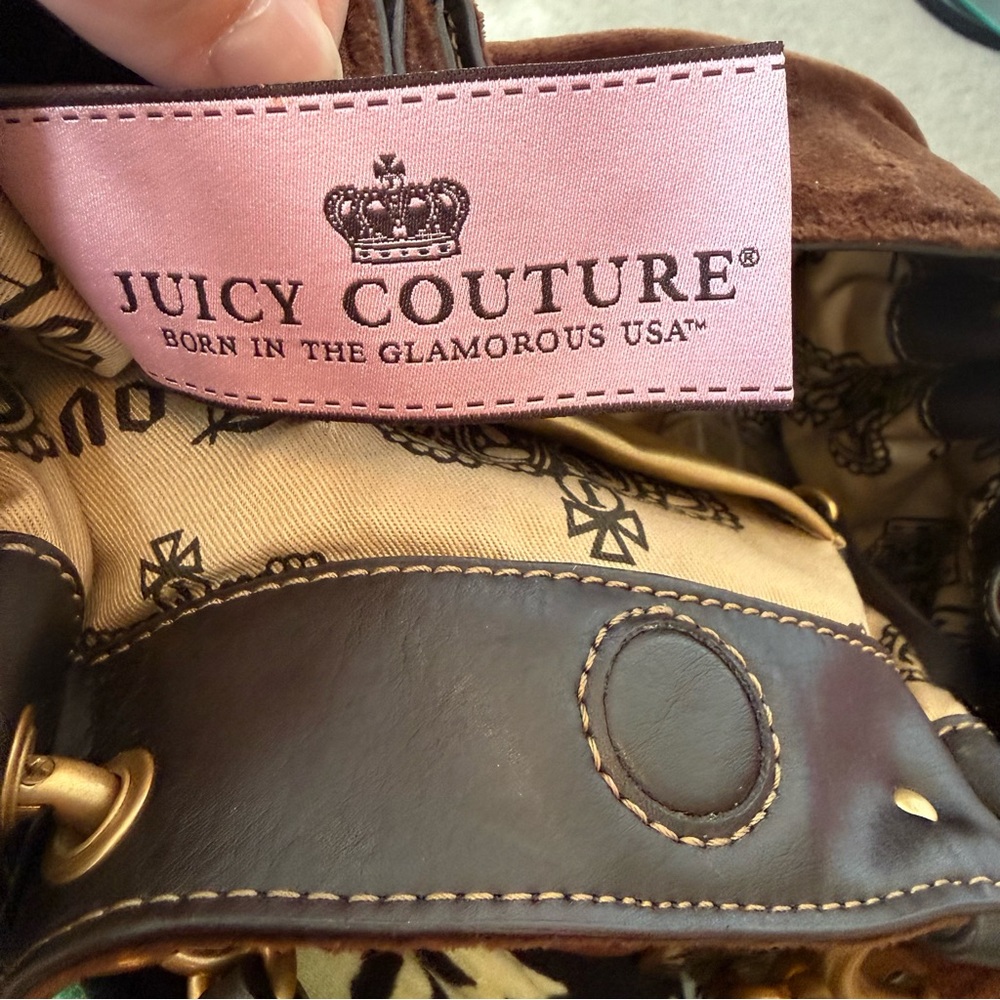 👑 Vintage Royal Juicy Couture Brown baby fluffy purse Once Upon a Time - Picture 12 of 13